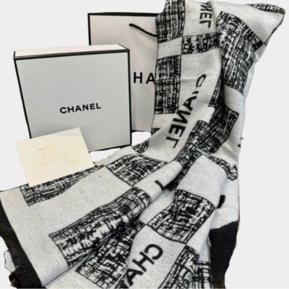 CHANEL Accessories - Chanel Monochrome Scarf